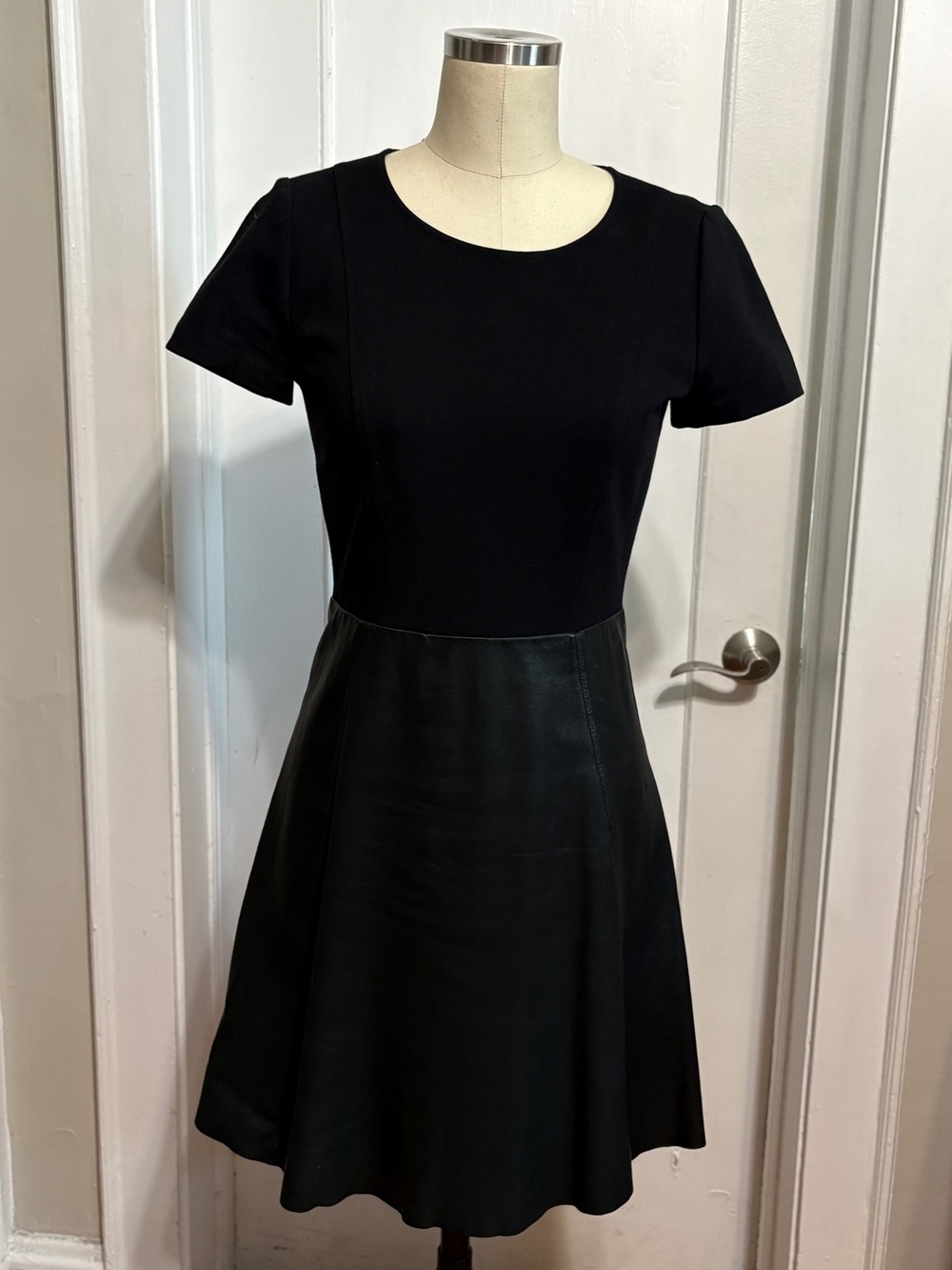 DKNY Black Lambskin Dress Size 4